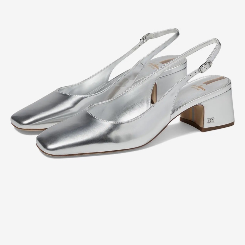 Sam Edelman Silver Slingback Heels